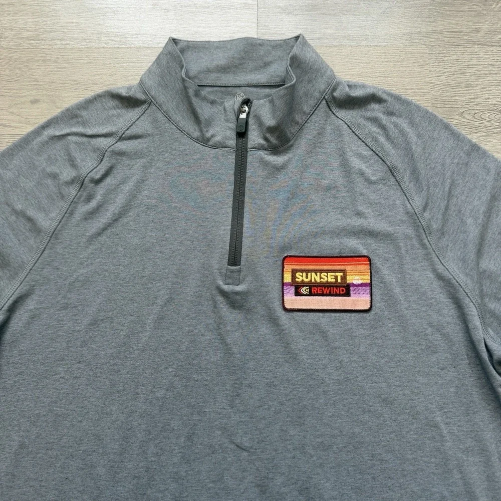 G/Fore Sweater Mens Large Gray 1/4 Zip Performance Stretch Golf Pullover